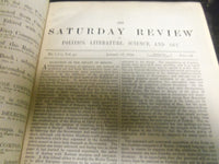 1879 SATURDAY REVIEW 2 BOUND VOLUMES - COMPLETE YR- PUBLISHED IN LONDON - R 1076
