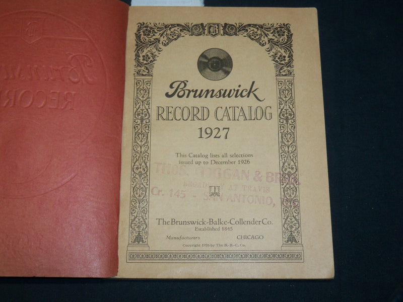 1927-1939 BRUNSWICK RECORDS CATALOGS LOT OF 5 - SOFTCOVER - KD 1046