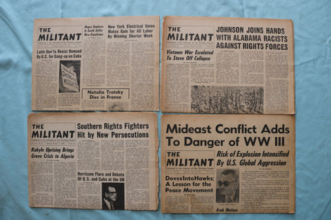1962-1967 THE MILITANT NEWSPAPER - LOT OF 4 - K 3300