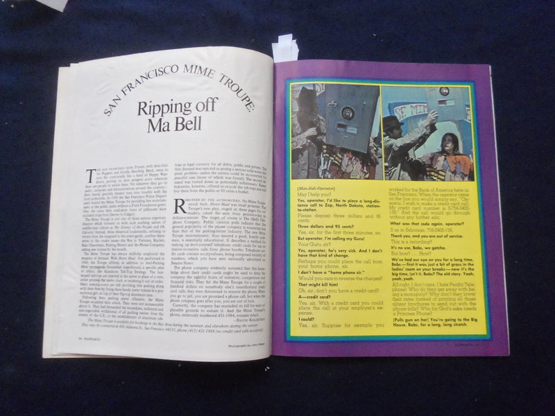 1970 AUGUST RAMPARTS MAGAZINE - RIPPING OFF MA BELL - SP 5746T