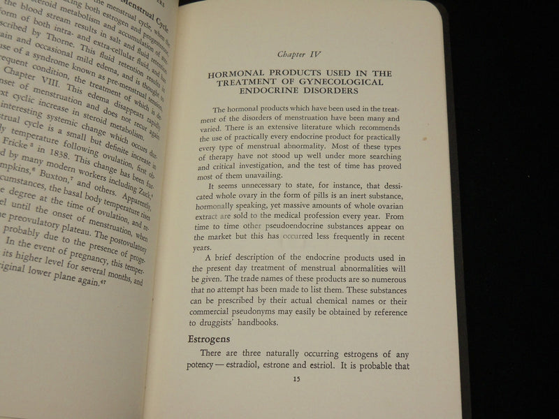 1949 DIAGNOSIS & THERAPY OF GYNECOLOGICAL ENDOCRINE DISORDERS BOOK - KD 2768F