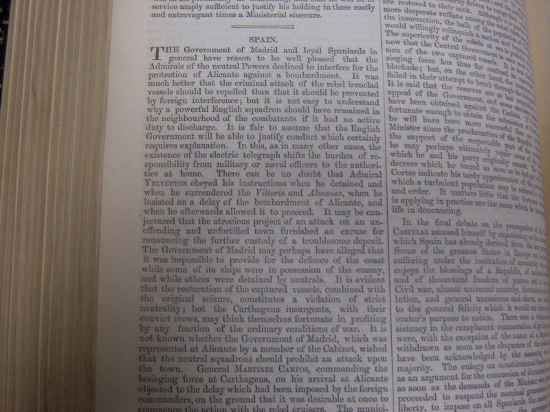 1873 JULY-DECEMBER SATURDAY REVIEW BOUND VOLUME - PUBLISHED IN LONDON - R 1145