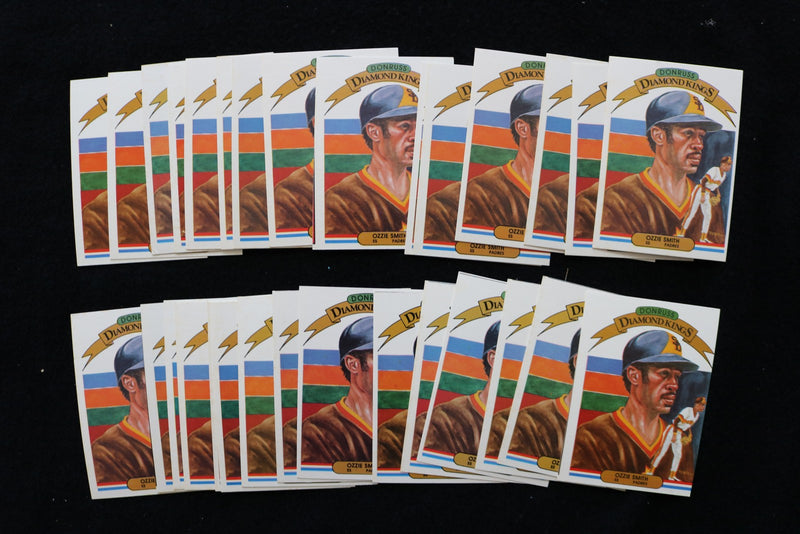 OZZIE SMITH 1982 DONRUSS DIAMOND KINGS BASEBALL CARDS-#21- NM-MT -LOT OF 30- #24