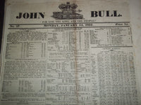 1822 JOHN BULL NEWSPAPER LOT OF 19 DIFF - PUBLISHED IN LONDON - #57-75 - NP 1504