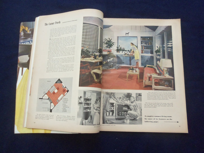 1945 JULY BETTER HOMES & GARDENS MAGAZINE - NICE ILLUSTRATED COVER - SP 6118I