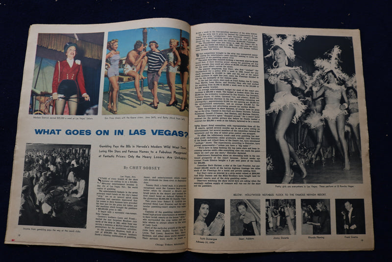 1954 FEBRUARY 21 CHICAGO TRIBUNE MAGAZINE - DOLORES DORN COVER - E 22203