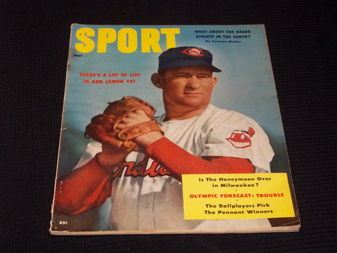 1956 MAY SPORT MAGAZINE - BOB LEMON NFL MLB NBA NHL - E 24