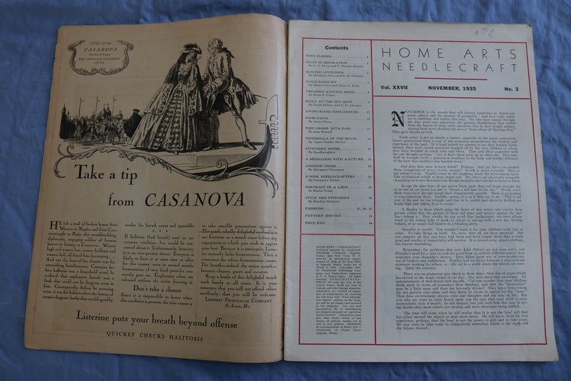 1935 NOVEMBER HOME ARTS NEEDLECRAFT MAGAZINE-ILLUSTRATIONS/STORIES/ADS- SP 4784I