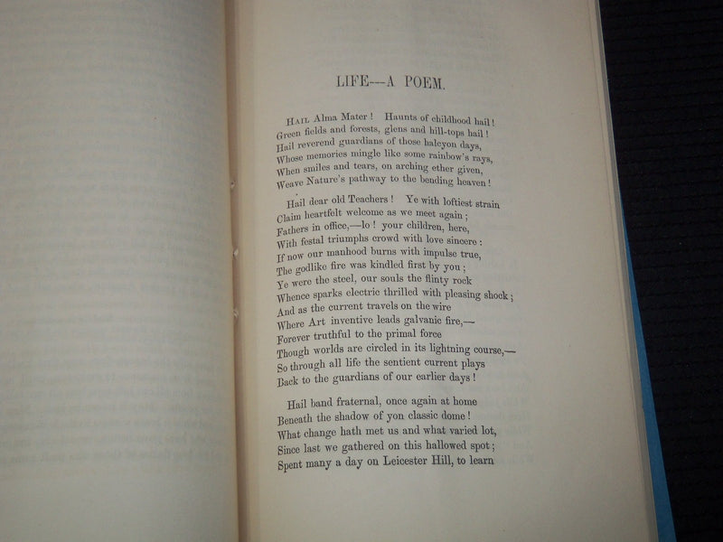 1855 LEICESTER ACADEMY FESTIVAL ADDRESS BY REV. ALONZO HILL - SHEPARD - K 3111