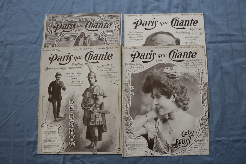 1906 PARIS QUI CHANTE REVUE ILLUSTRATEE MAGAZINE - FRENCH - LOT OF 32 - O 3847