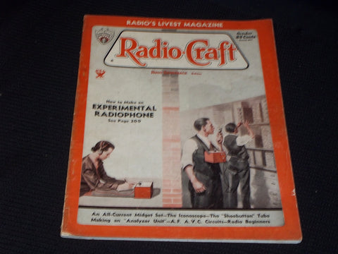 1933 OCTOBER RADIO-CRAFT MAGAZINE VERY NICE COVERS & ADS - E 411