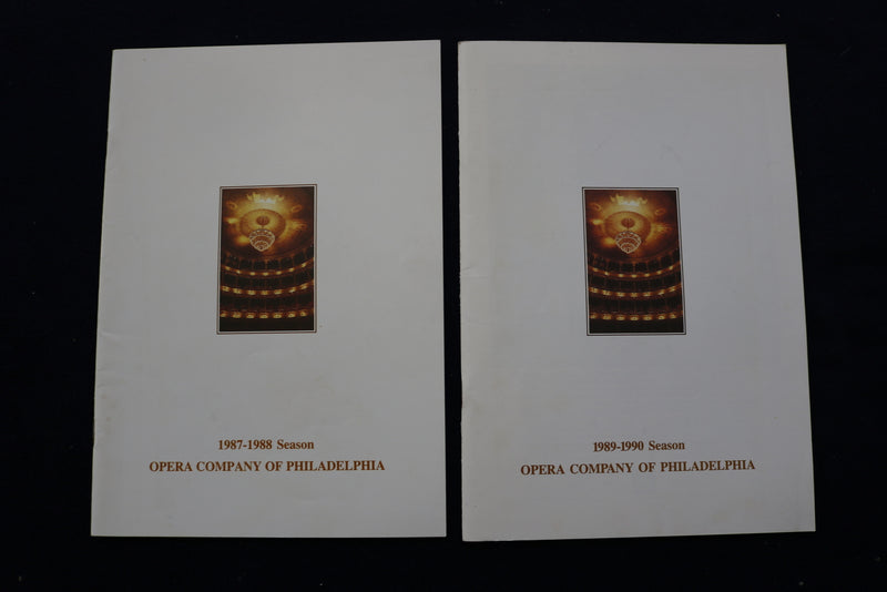 1982-1990 OPERA COMPANY OF PHILADELPHIA PROGRAMS - LOT OF 6 - O 3322