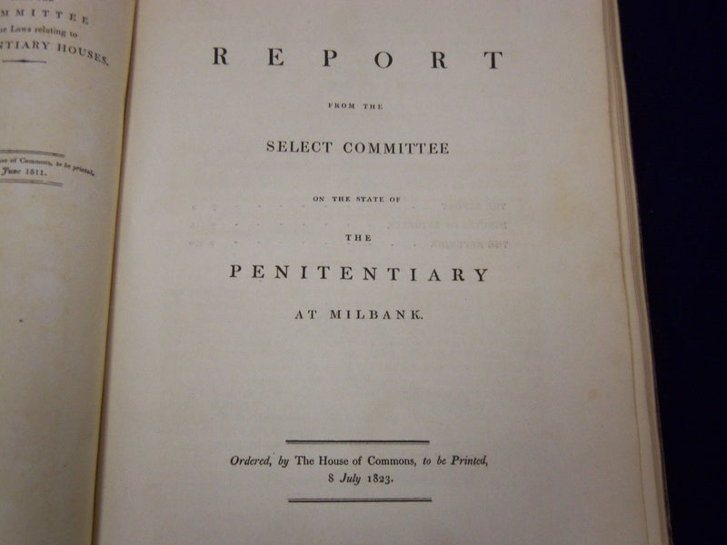 1824 REPORT FROM THE COMMITTEE ON PENITENTIARY HOUSES VOLUME - COMMON - KD 1913