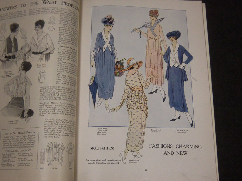 1918 FEBRUARY MCCALL'S MAGAZINE - FASHION ILLUSTRATIONS - ST 164