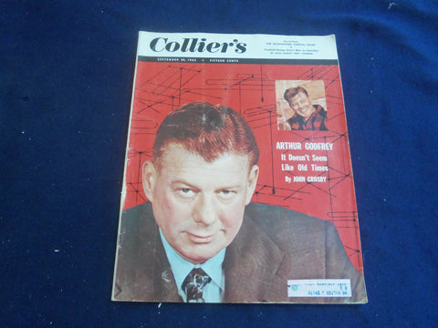 1955 SEPTEMBER 30 COLLIER'S MAGAZINE - ARTHUR GODFREY - ST 1115R
