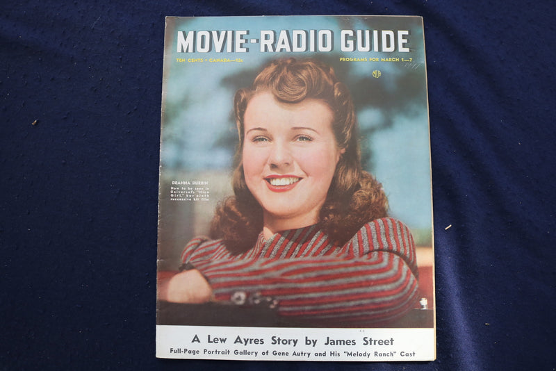 1941 MARCH 1-7 MOVIE-RADIO GUIDE MAGAZINE - DEANNA DURBIN COVER - E 9265
