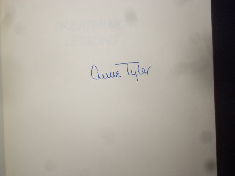 1988 BREATHING LESSONS HARDCOVER BOOK BY ANNE TYLER-SIGNED 1ST EDITION - KD 8987