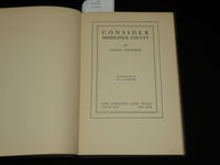 1926 CONSIDER MIDDLESEX COUNTY HARDCOVER BOOK BY SAMUEL CROWTHER - KD 7370