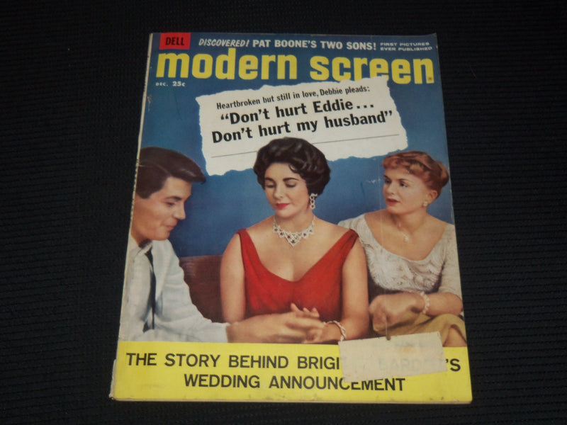 1958 DECEMBER MODERN SCREEN MAGAZINE - ELIZABETH TAYLOR COVER - E 16302