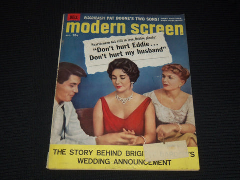 1958 DECEMBER MODERN SCREEN MAGAZINE - ELIZABETH TAYLOR COVER - E 16302