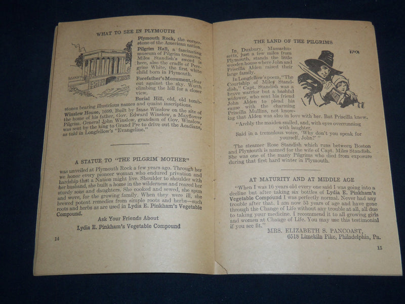 1929 LANDMARKS OF NEW ENGLAND BOOK - LYNN MASSACHUSETTS - J 8523