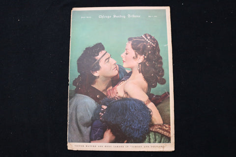 1950 MAY 7 CHICAGO SUNDAY TRIBUNE MAGAZINE - VICTOR MATURE-HEDY LAMARR - E 26251