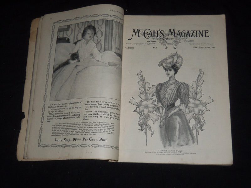 1906 APRIL MCCALL'S MAGAZINE - GREAT FASHION ILLUSTRATIONS & ADS - ST 5369