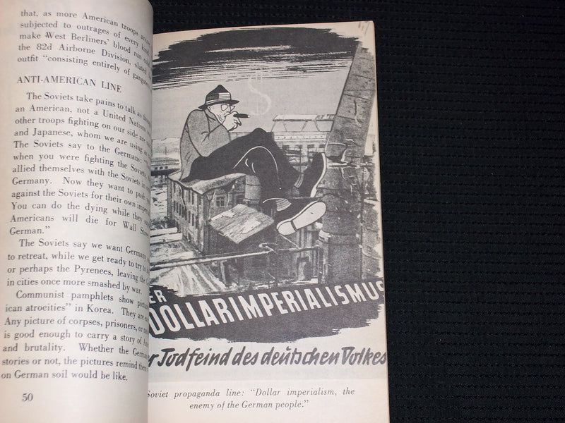 1951 CONFUSE AND CONTROL SOVIET TECHNIQUES IN GERMANY SOFTCOVER BOOK - J 7138