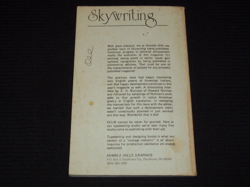 1978 SPRING SKYWRITING 7-8 SOFTCOVER BOOK - VOLUME 3 NO'S 1 & 2 - J 7394