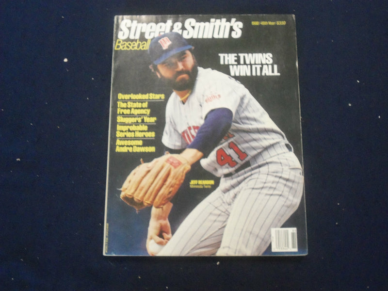1988 STREET AND SMITH'S BASEBALL MAGAZINE - JEFF REARDON COVER - ST 6921