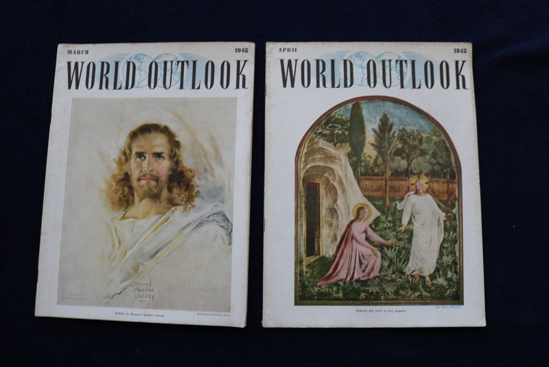 1945 WORLD OUTLOOK MAGAZINE - LOT OF 6 - O 3424
