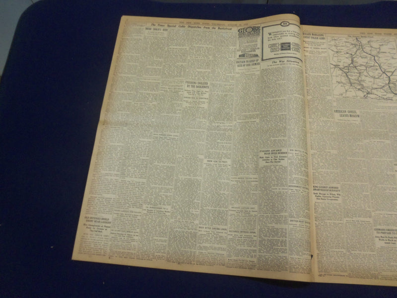 1918 AUGUST 15 NEW YORK TIMES - GERMANS FALL BACK NORTH OF ALBERT - NT 9194