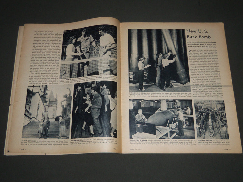 1945 APRIL 24 PIC MAGAZINE - LAUREN BACALL COVER - ST 5098