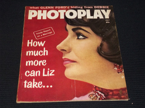 1960 JULY PHOTOPLAY MAGAZINE - LIZ TAYLOR FRONT COVER - E 16674