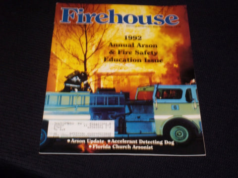 1992 AUGUST FIREHOUSE MAGAZINE - AMERICA'S BRAVEST FRONT COVER - E 1702