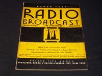 1929 MARCH RADIO BROADCAST MAGAZINE - SERVICEMAN STUDY FRONT COVER - E 6274