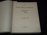1916 JOHNS HOPKINS HOSPITAL BULLETIN BOUND VOLUME NO. 27 - KD 5403K