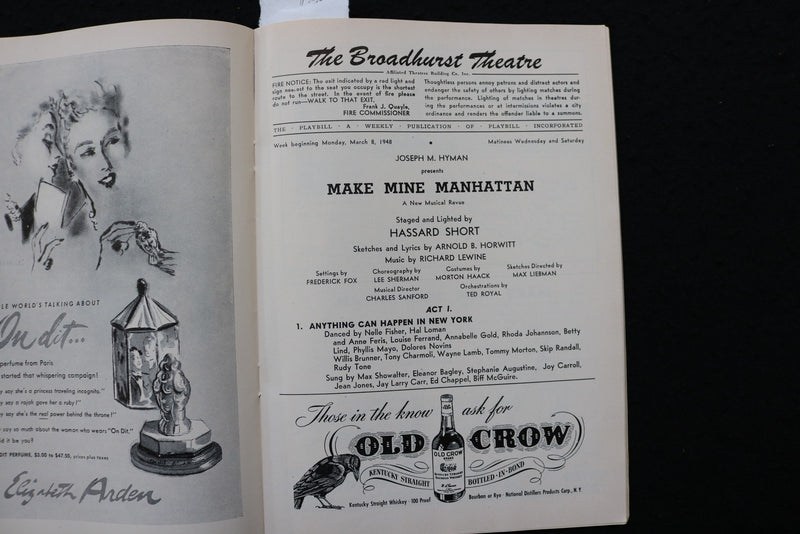 1948 MAKE MINE MANHATTAN PROGRAM - THE PLAYBILL - SID CAESAR - K 3047