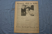 1963 THE STARS AND STRIPES NEWSPAPER-PRESIDENT KENNEDY SLAIN- LOT OF 2 - NP 9206