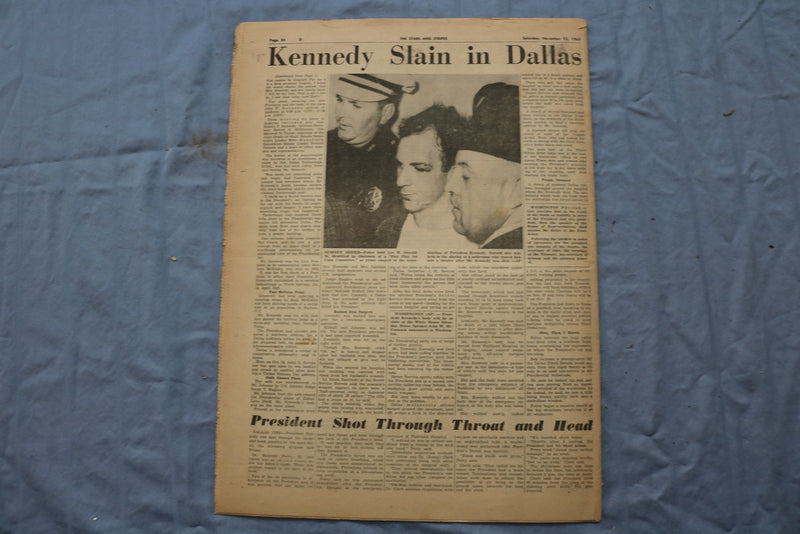 1963 THE STARS AND STRIPES NEWSPAPER-PRESIDENT KENNEDY SLAIN- LOT OF 2 - NP 9206