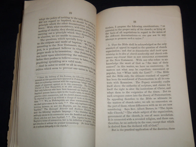 1858 THE UNITY OF THE CHURCH BY REV. R. JEFFERY - FOURTH BAPTIST CHURCH - J 8858