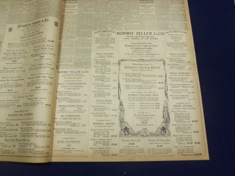 1917 DECEMBER 9 NEW YORK TIMES - DESTROYER JACOB JONES SUNK, 69 LOST - NT 8256