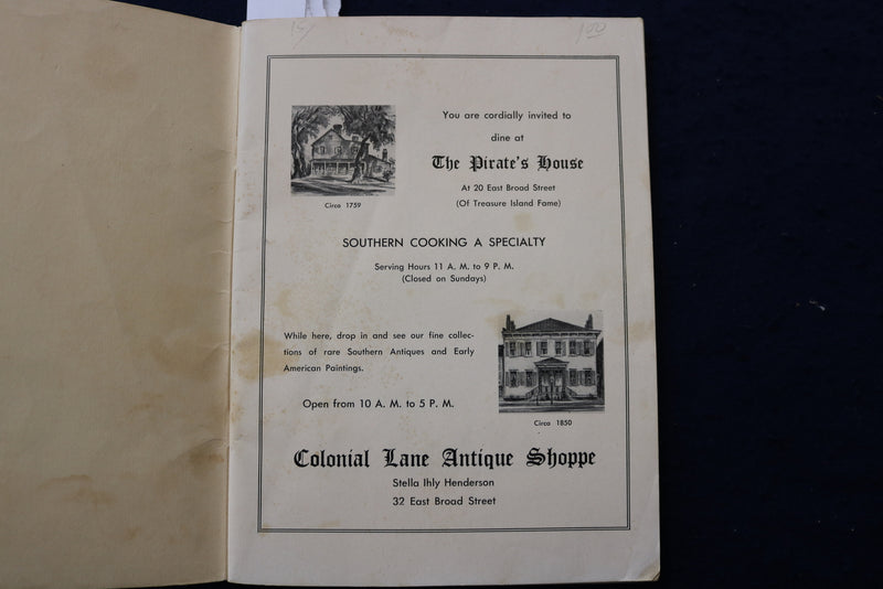 1950 CITY OF SAVANNAH GUIDE BOOK - MAP - K 1392