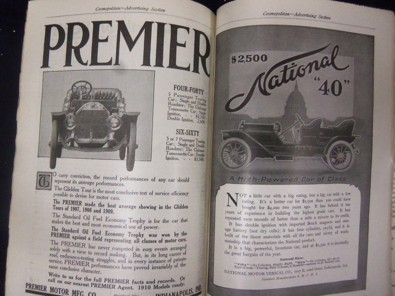 1909 DECEMBER COSMOPOLITAN MAGAZINE - NICE COVER, ADS AND ARTICLES - ST 3032