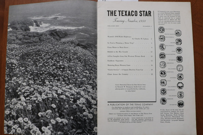 1938 THE TEXACO STAR TOURING NUMBER SOFTCOVER BOOK - K 3165