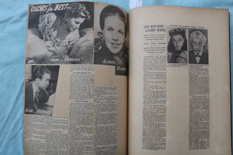 1930'S MOVIE NEWSPAPER REVIEW SCRAPBOOK - GONE WITH THE WIND - E 26494