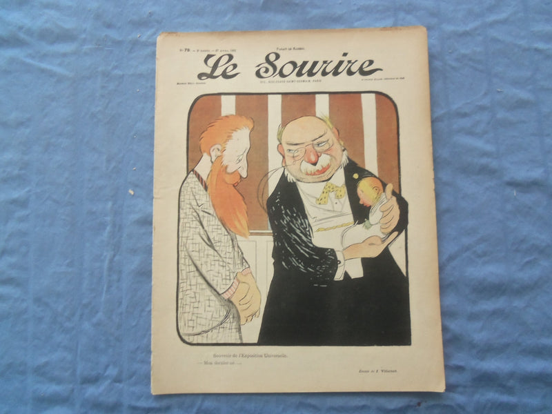 1901 APRIL 27 LE SOURIRE MAGAZINE - ILLUSTRATED COMEDY - FRENCH TEXT - SP 4864N