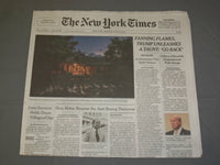 2019 JULY 15 NEW YORK TIMES - FANNING FLAMES, TRUMP UNLEASHES A TAUNT: 'GO BACK'
