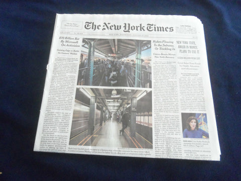 2022 JANUARY 19 NEW YORK TIMES - NEW YORK STATE, AWASH IN MONEY, PLANS TO USE IT