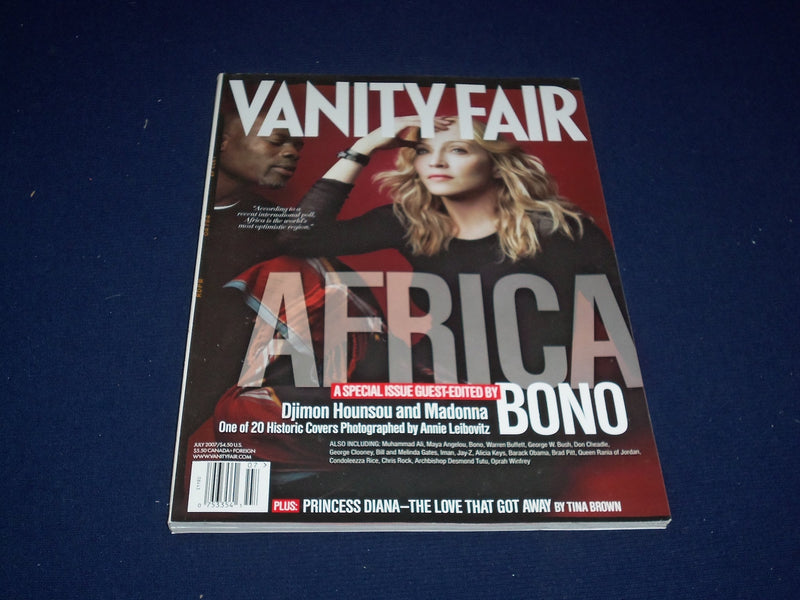 2007 JULY VANITY FAIR MAGAZINE - DJIMON JOUNSOU AND MADONNA - SP 4497